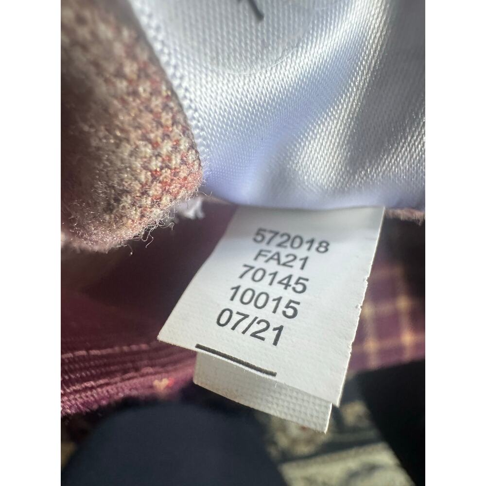 Ann Taylor Burgundy Plaid Ankle Pants XS Career Preppy - Picture 8 of 9